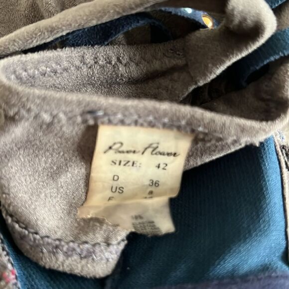 POWER FLOWER Swing-suit Set Bikini Fringes Beads Top Detail Size M Bottom S - Picture 7 of 7